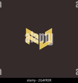 Logo Buchstabe Initial Logo Designs Vorlage mit Gold und schwarzem Hintergrund, Vektor-Symbol modern Stock Vektor