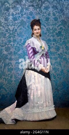 Josefa Manzanedo e Intentas de Mitjans, 2. Marchioness of Manzanedo von Raimundo de Madrazo y Garreta (1841-1920), Öl auf Tafel, 1875 Stockfoto