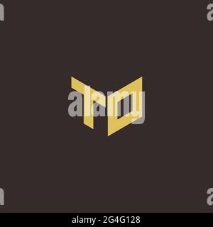 Logo Buchstabe Initial Logo Designs Vorlage mit Gold und schwarzem Hintergrund, Vektor-Symbol modern Stock Vektor