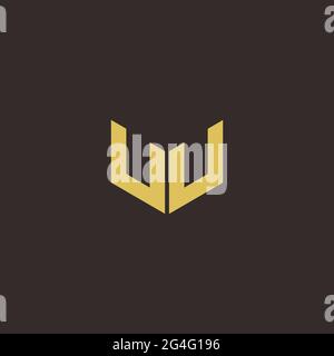Logo Buchstabe Initial Logo Designs Vorlage mit Gold und schwarzem Hintergrund, Vektor-Symbol modern Stock Vektor
