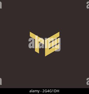 Logo Buchstabe Initial Logo Designs Vorlage mit Gold und schwarzem Hintergrund, Vektor-Symbol modern Stock Vektor