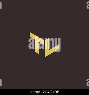 Logo Buchstabe Initial Logo Designs Vorlage mit Gold und schwarzem Hintergrund, Vektor-Symbol modern Stock Vektor
