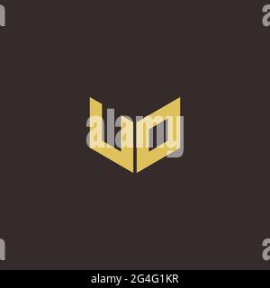 Logo Buchstabe Initial Logo Designs Vorlage mit Gold und schwarzem Hintergrund, Vektor-Symbol modern Stock Vektor