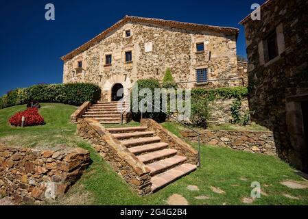 Ländliches Hotel in Can Cuch im Naturpark Montseny (Barcelona, Katalonien, Spanien) ESP: Hotel rural de Can Cuch en el Parque Natural del Montseny Stockfoto