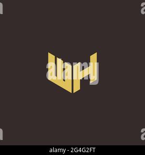 Logo Buchstabe Initial Logo Designs Vorlage mit Gold und schwarzem Hintergrund, Vektor-Symbol modern Stock Vektor