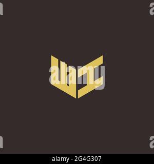 Logo Buchstabe Initial Logo Designs Vorlage mit Gold und schwarzem Hintergrund, Vektor-Symbol modern Stock Vektor