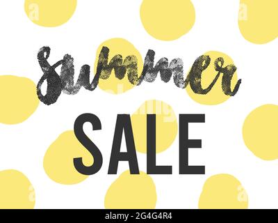 Sommerangebot. Horizontales buntes Banner für Einladung, Flyer, Poster oder Web. Vektorgrafik, flaches Design Stock Vektor