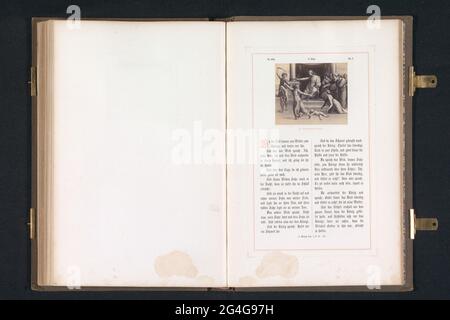 Fotoproduktion eines Drucks auf ein Fresko aus Sadok, dass Solomon von Rafaël für die Loggien im Vatikan belästigt wird; Solomon Salbung. . Stockfoto