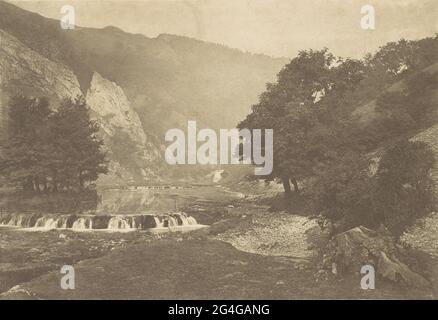 Eingang zu Dove Dale, Derbyshire, 1880er Jahre, gedruckt 1888. Stockfoto