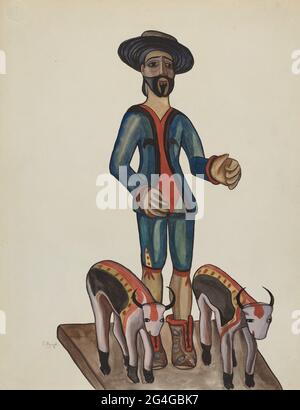 Bulto von San Ysidro, c. 1936. Stockfoto