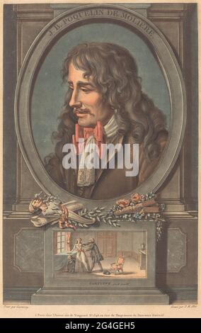 J.B. Poquelin de Moliere. Stockfoto