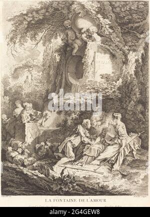La Fontaine de l'Amour, 1738. [Der Brunnen der Liebe]. Stockfoto