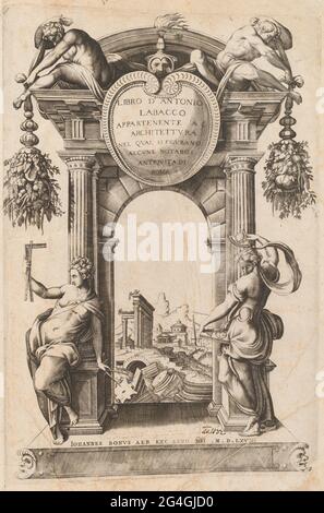 Libro Appartenente al Architettura [Titelseite], 1568. Stockfoto