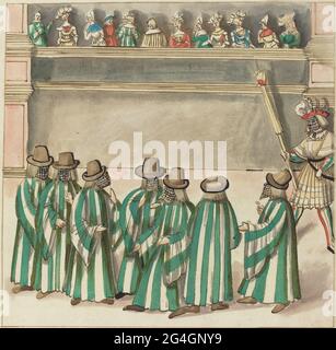 Maskerade, c. 1515. Stockfoto