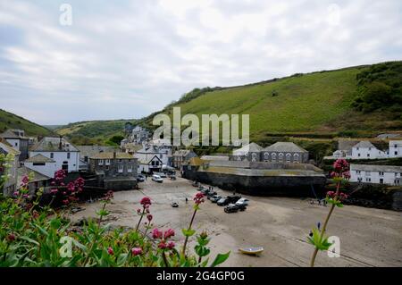 Port Isaac Harbor in North Cornwall Stockfoto