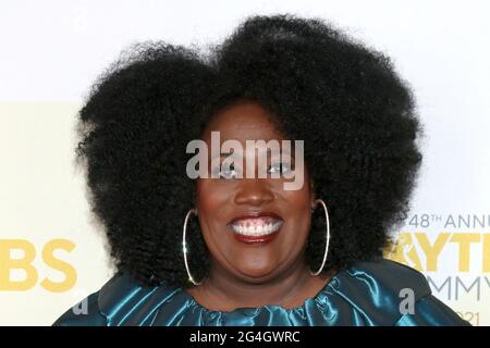 LOS ANGELES - 12. JUNI: Sheryl Underwood bei der 58. Daytime Emmy Awards Press Line - 12. Juni in den ATI Studios am 12. Juni 2021 in Burbank, CA (Foto: Katrina Jordan/Sipa USA) Stockfoto