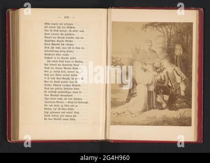 Fotoproduktion eines Gemäldes einer Szene des Trompeters von Säkkingen, die Maria und den verheirateten Trompeter darstellt. . Stockfoto