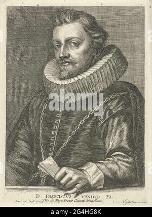 . Porträt von Franciscus van der EE, Amman (Baljuw) von Brüssel. Einen Ring. Stockfoto