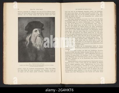 Fotoproduktion eines Gemäldes, das ein Selbstporträt von Leonardo da Vinci darstellt; Porträt Leonardo da Vinci. . Stockfoto