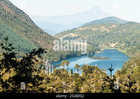 Lago Tilquilco See im Nationalpark Huerquehue, Chile Stockfoto