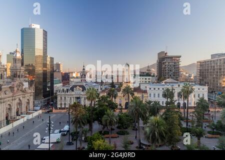 Plaza de Las Armas entfernt in Santiago, Chile Stockfoto