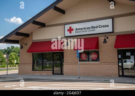 Shoreview, Minnesota. Blutspendezentrum des amerikanischen Roten Kreuzes. Stockfoto