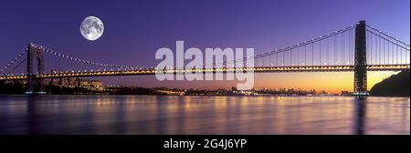 2010 HISTORISCHE GEORGE WASHINGTON BRIDGE (©CASS GILBERT 1931) HUDSON RIVER MANHATTAN NEW YORK CITY USA Stockfoto