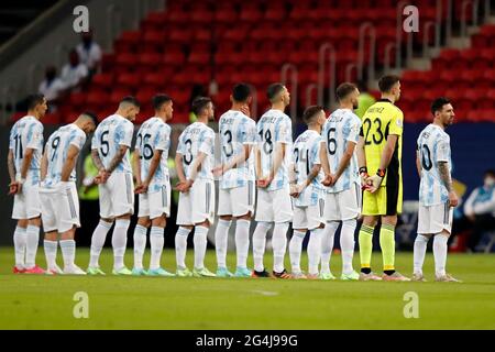 Brasília, Brasilien. Juni 2021. Spiel zwischen Argentinien und Paraguay gültig für die dritte Runde Copa America Brazil 2021, die am Montag (21) im Estádio Nacional de Brasília Mané Garricha stattfand. Auf dem Foto, Spieler Messi Argentina (Foto: Francisco Stuckert/Fotoarena) Quelle: Foto Arena LTDA/Alamy Live News Stockfoto