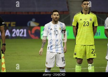 Brasilia, Distrito Federal, Brasilien. Juni 2021. (SPO) Copa America: Argentinien und Paraguay. 21. Juni 2021, Brasilia, Federal District, Brasilien: Fußballspiel zwischen Argentinien und Paraguay, gültig für die 3. Runde der Copa America, das am Montagabend (21) im Mane Garrincha Stadion in Brasilia, Federal District, ausgetragen wird. Quelle: Leco Viana/TheNews2 Quelle: Leco Viana/TheNEWS2/ZUMA Wire/Alamy Live News Stockfoto