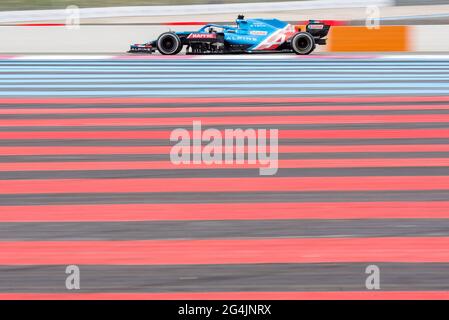 14 Fernando Alonso (ESP Alpine F1 Team), F1 Grand Prix von Frankreich auf dem Circuit Paul Ricard am 19. Juni 2021 in Le Castellet, Frankreich. Foto von Florian Escoffier/ABACAPRESS.COM Stockfoto