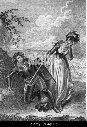 Theater / Theater, Theaterstück, 'The Maid of Orleans', von Friedrich Schiller (1759 - 1805), 3. Akt, 10. Szene, ARTIST's COPYRIGHT MUSS NICHT FREIGEGEBEN WERDEN Stockfoto