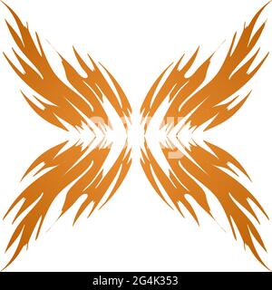 Abstrakter Hintergrund des Sommers in orange, Kurve, Abstufung 044 Stock Vektor