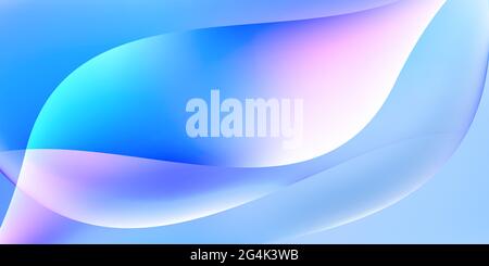 Moderne Fluid Style Rosa und Blau abstrakter Hintergrund mit Farbverlauf. Neue Formen Design Hintergrund Stockfoto