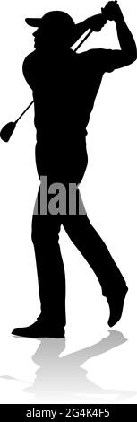 Golfspieler Golf Sport Person Silhouette Stock Vektor