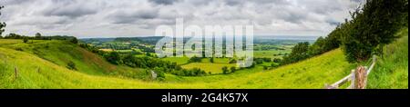 Coaley Peak Aussichtspunkt bei Stroud, Gloucestershire Stockfoto