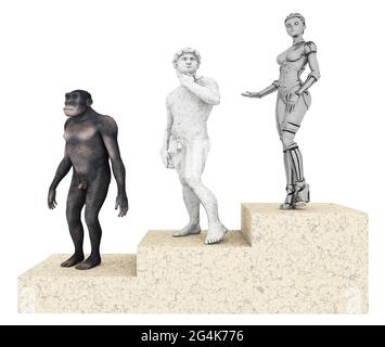 Evolution des Menschen Stockfoto