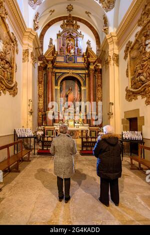 Innen der Batea Kirche (Terra Alta, Tarragona, Katalonien, Spanien) ESP: Interior de la iglesia de Batea (Terra Alta, Tarragona, Cataluña, España) Stockfoto