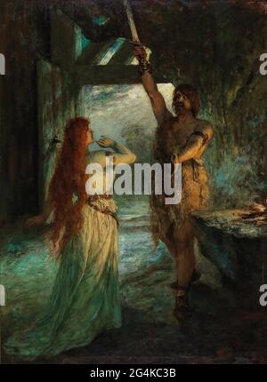 Valkyrie (1. Akt): Sieglinde und ihr Bruder Siegmund . Private Sammlung. Stockfoto