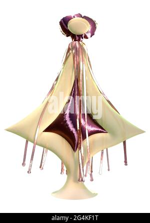 3D-Rendering einer Fantasie fremd Pflanzen isolierten auf weißen Hintergrund Stockfoto