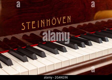 Detail eines Steinhoven-Klaviers Stockfoto