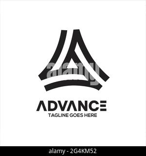Exklusive Designinspiration mit dem Advance-Logo Stock Vektor