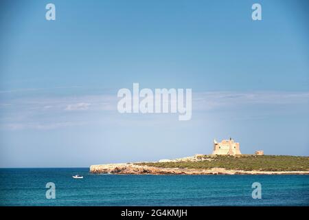 Aktuelle Insel Portopalo, Sizilien, Italien, Europa Stockfoto