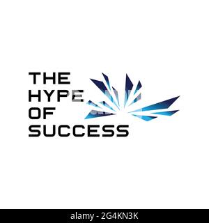 Feuerwerk Erfolgshupe die Sterneexclusive Logo Design Inspiration Stock Vektor
