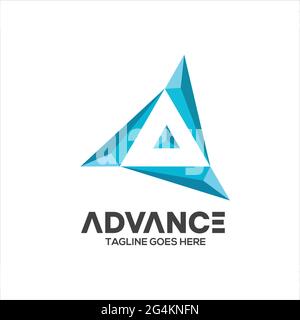 Exklusive Designinspiration mit dem Advance-Logo Stock Vektor