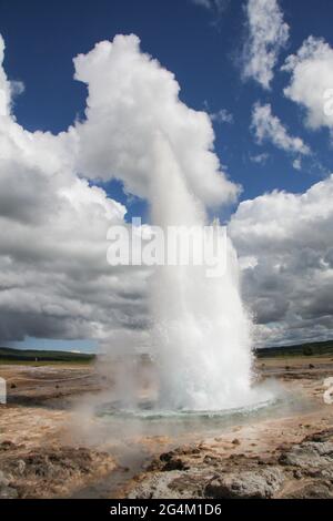 Der große Geysir im Haukadalur-Tal, Island Stockfoto