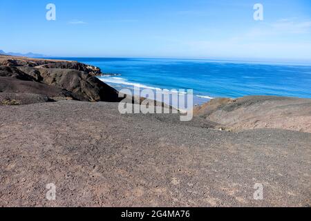 Impressionen: Playa Del Viejo Rey, Atantischer Ozean bei Istmo de La Pared, Jandia, Fuerteventura, Kanarische Inseln, Spanien/Fuerteventura, Kanarische I Stockfoto