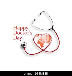 Vektor-Illustration Happy Doctor's Day Hintergrund. Stock Vektor