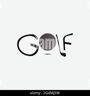 Golfclub-Symbole, Symbole, Elemente und Logo-Vektor Stock Vektor