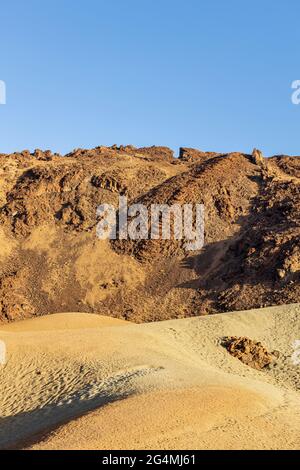 Vulkanlandschaften im Minas de San Jose, Nationalpark Las Canadas del Teide, Teneriffa, Kanarische Inseln, Spanien Stockfoto