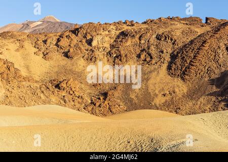 Vulkanlandschaften im Minas de San Jose, Nationalpark Las Canadas del Teide, Teneriffa, Kanarische Inseln, Spanien Stockfoto